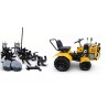 Micro tractor T12 4x4 articulado con rotovator y ruedas metalicas